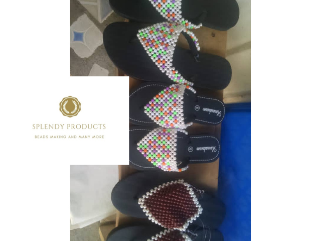 African Slippers beads