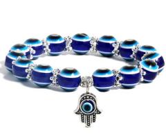 Blue evil eye bracelet