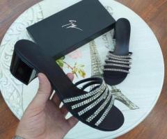 Crystal-Embellished 40mm Slide Sandal