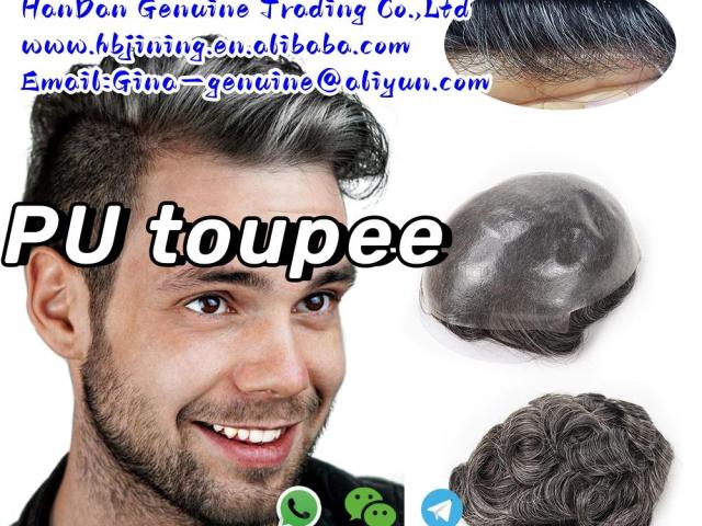 Australia Lace PU Toupee Hair System for Men's hair replacement whatsapp+8615350504642