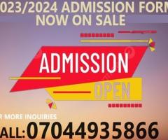 ADMISSION FORM NOW ON SALE