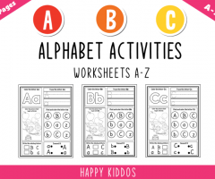 Printable alphabet worksheet for preschoolers