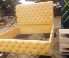 Queen size stuffed bed frame